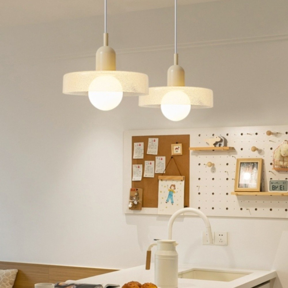 Modern Crystal Glass Disc Orb Pendant Light For Kitchen Island KL920