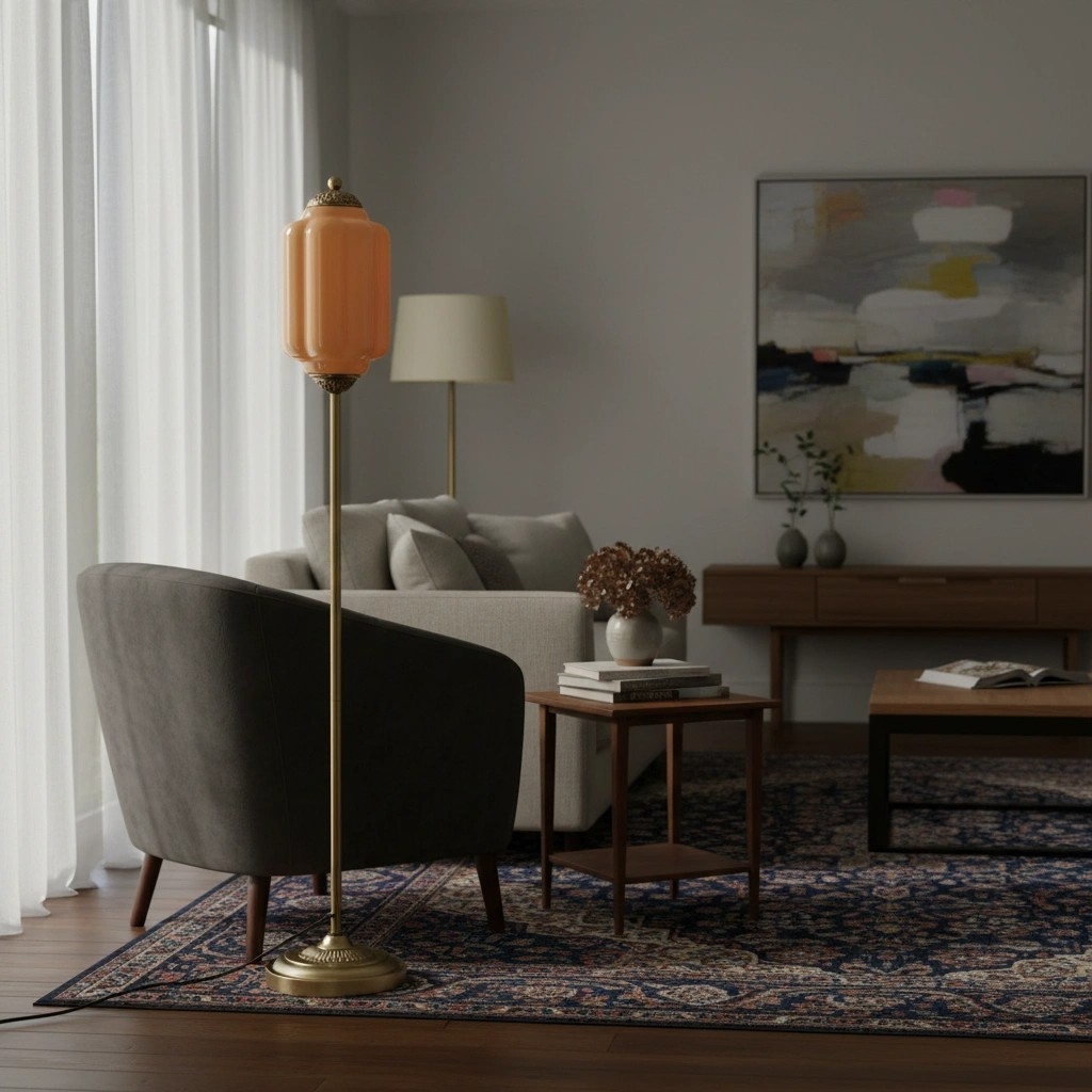 Eloise Artistic Textured Glass Floor Lamp - Elegant Lighting for Bedroom or Interior Space KL2330