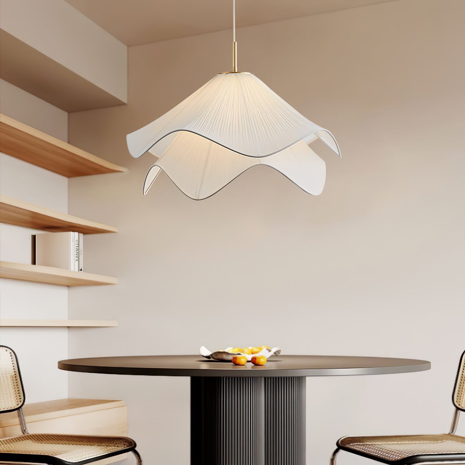 Ethereal Bloom Sculptural Fabric Pendant Light – Modern Floral-Inspired Lighting for Dining & Living Space KL1160