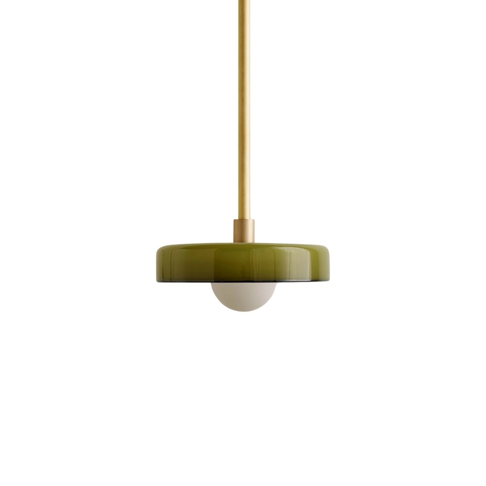 Metal Rod Glass Disc Orb Pendant Light KL923