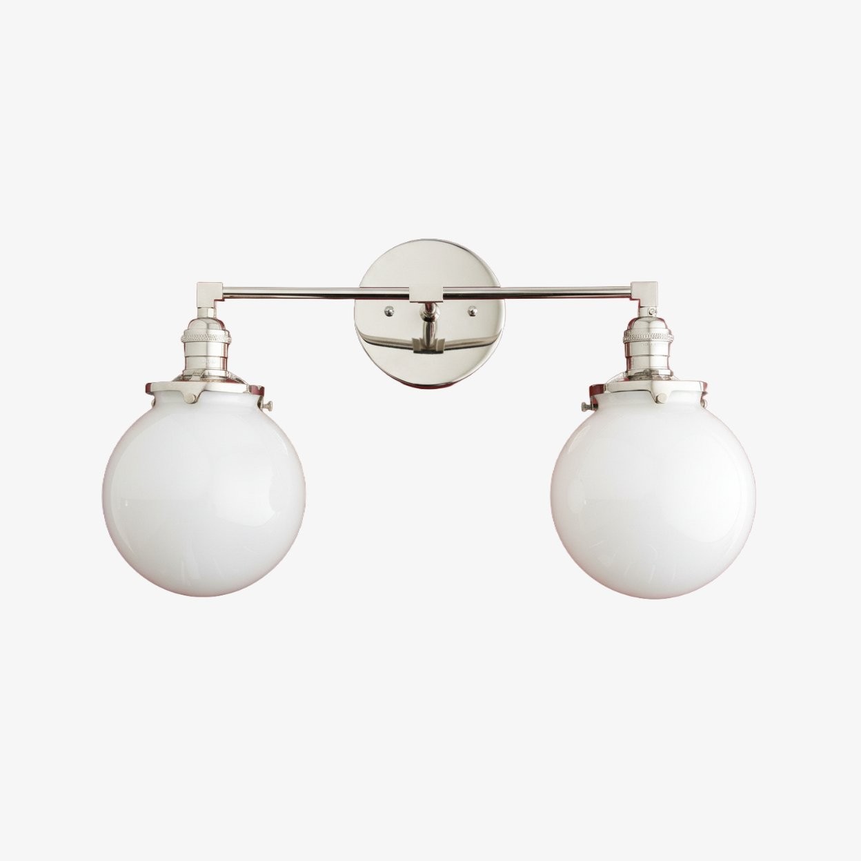 Lumio Globe Glass Globe Vanity Light - Modern Two Light Bathroom Sconce KL1404