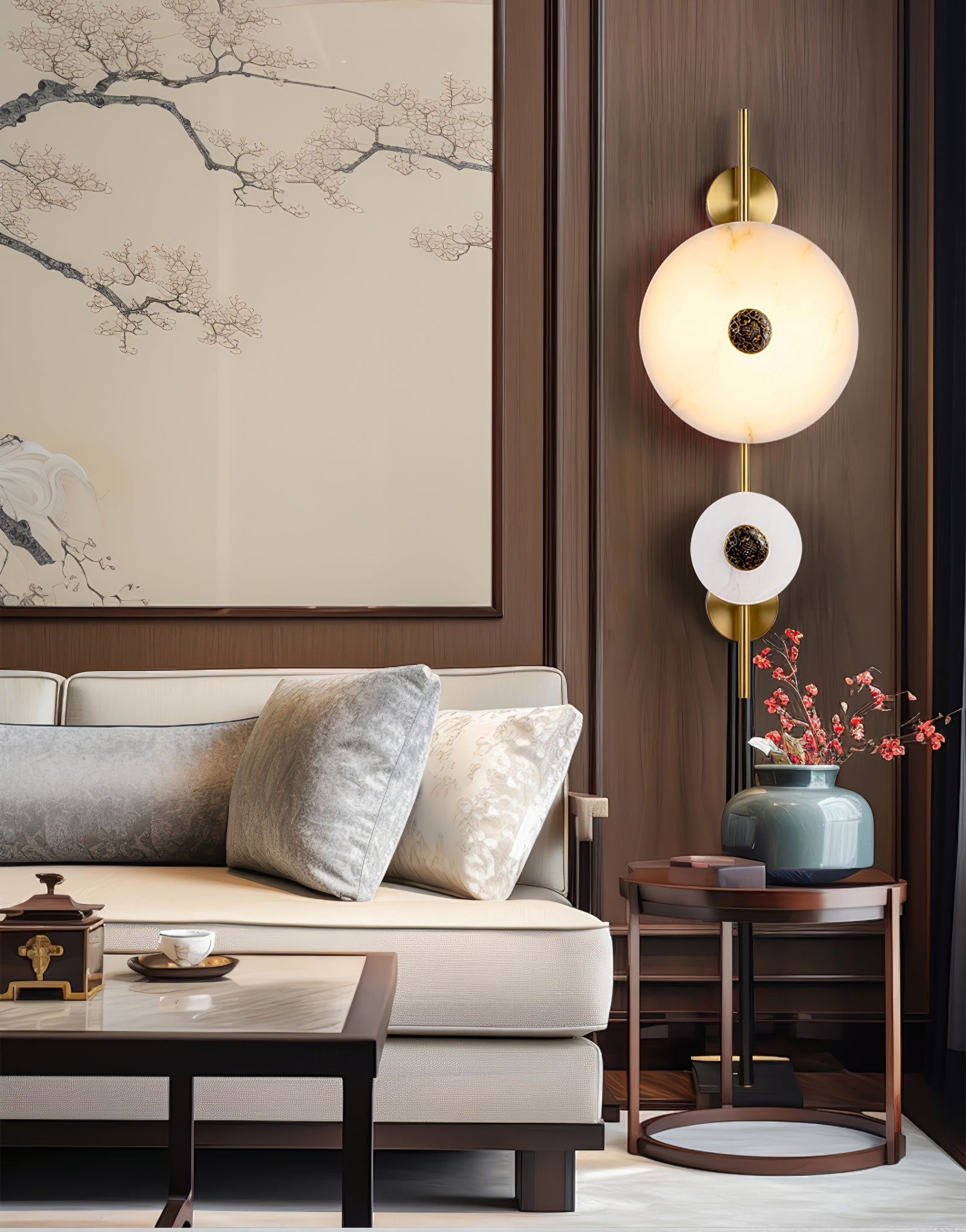 Alabaster Eclipse Wall Light D392