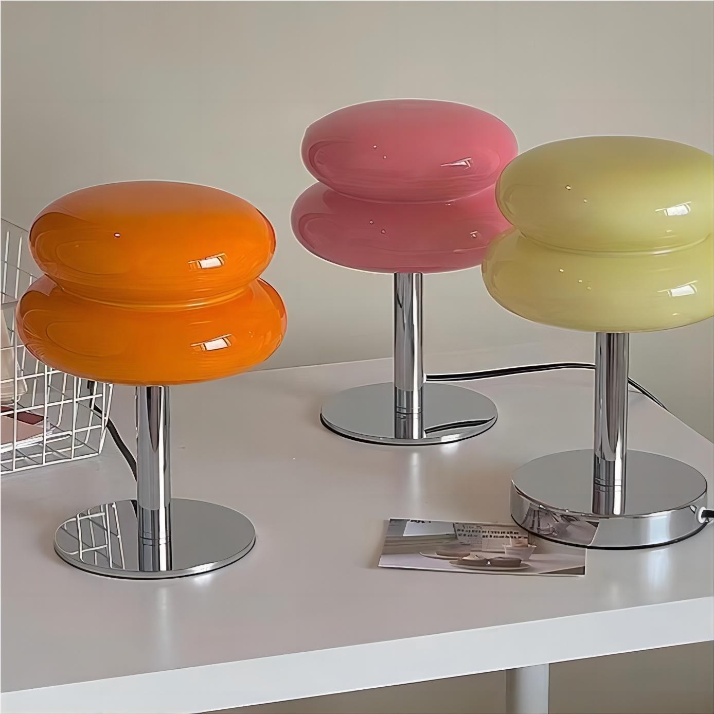 Bauhaus Macaron Stained Glass Table Lamp