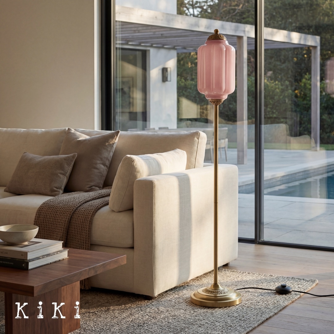 Eloise Artistic Textured Glass Floor Lamp - Elegant Lighting for Bedroom or Interior Space KL2330