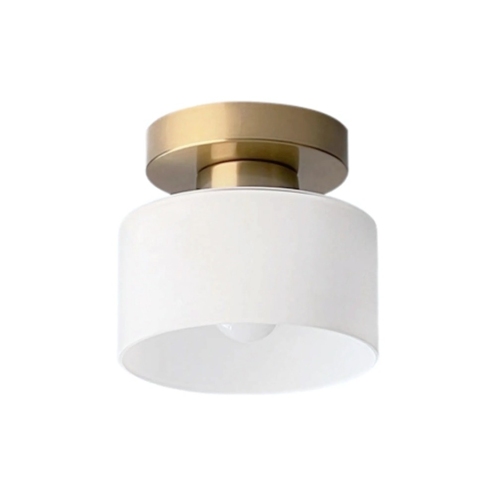 Moriglaze Glass Cylinder Ceiling Light - Sleek Sculptural Ceiling Lamp for Bedroom KL883