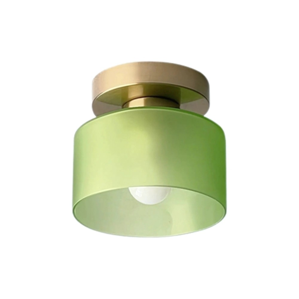 Moriglaze Glass Cylinder Ceiling Light - Sleek Sculptural Ceiling Lamp for Bedroom KL883