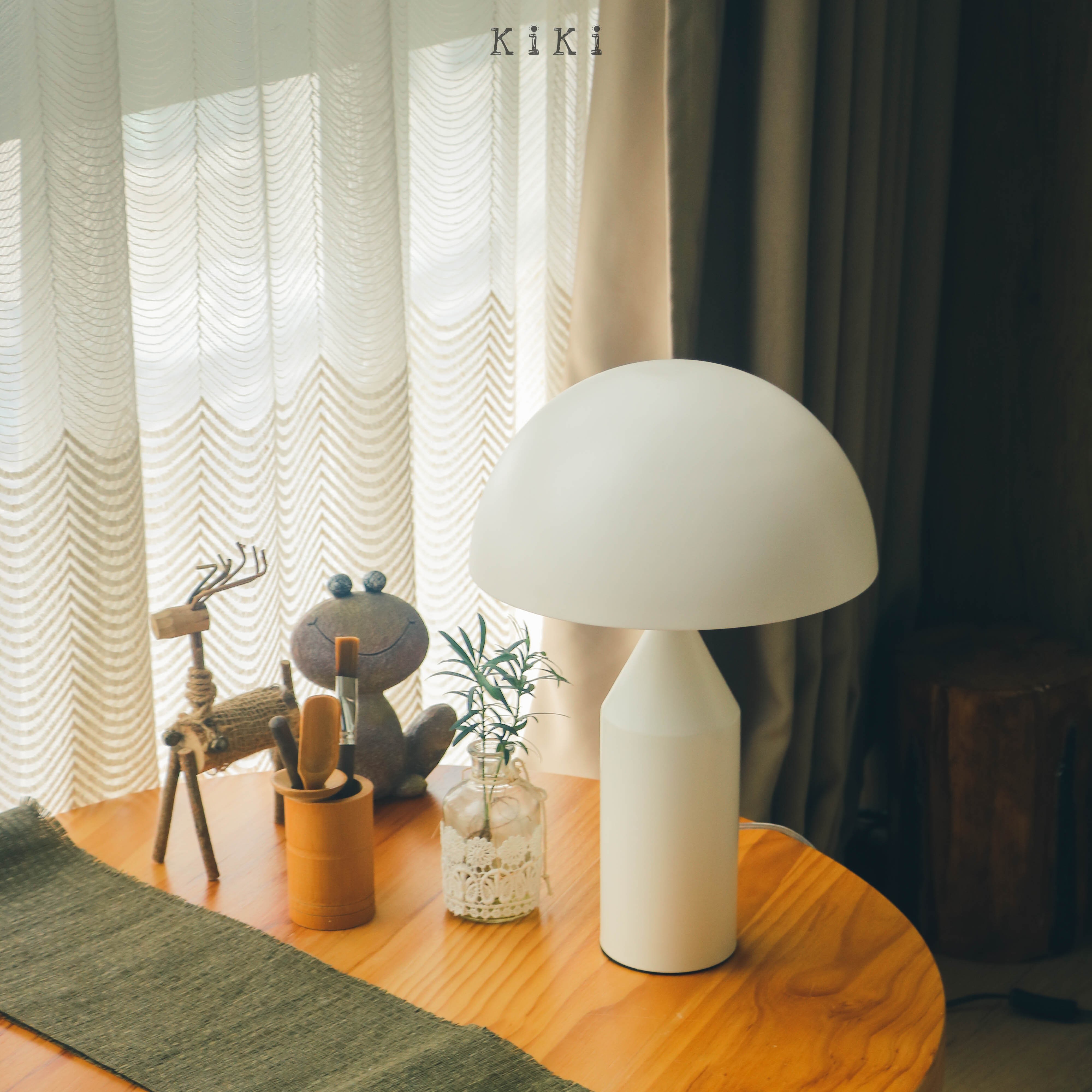 Atollo Metal Table Lamp - Decorative Dome Table Light for Office or Lounge