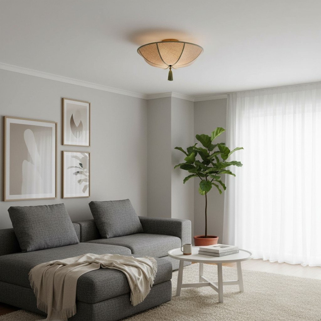 Valoflor Fabric Petal Silhouette Ceiling Lamp - Stylish Elegant Lighting for Living Room KL2130