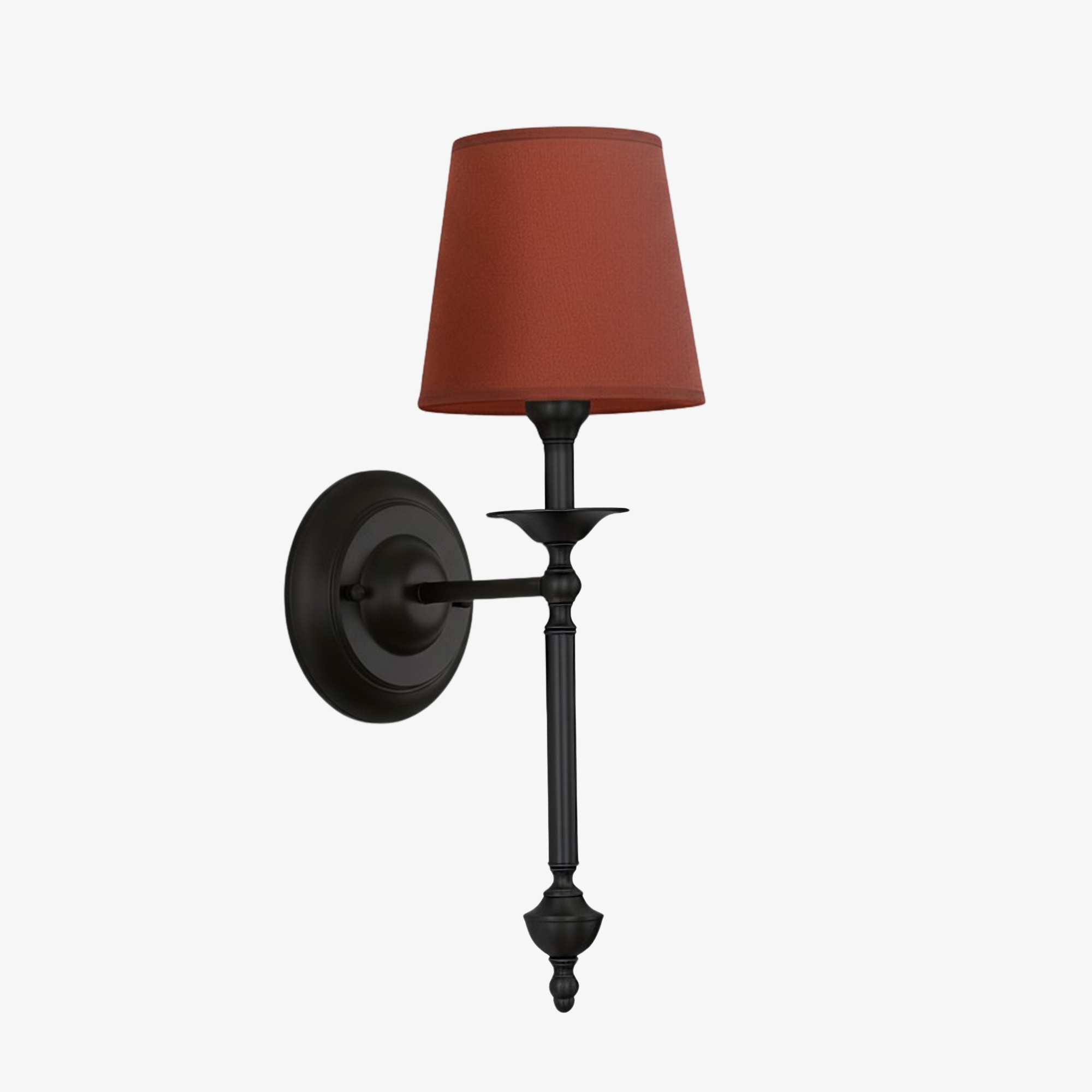 Arcuma Elegant Wall Light - Copper or Black Finishes Sconce with Fabric Shade for Interior KL2337