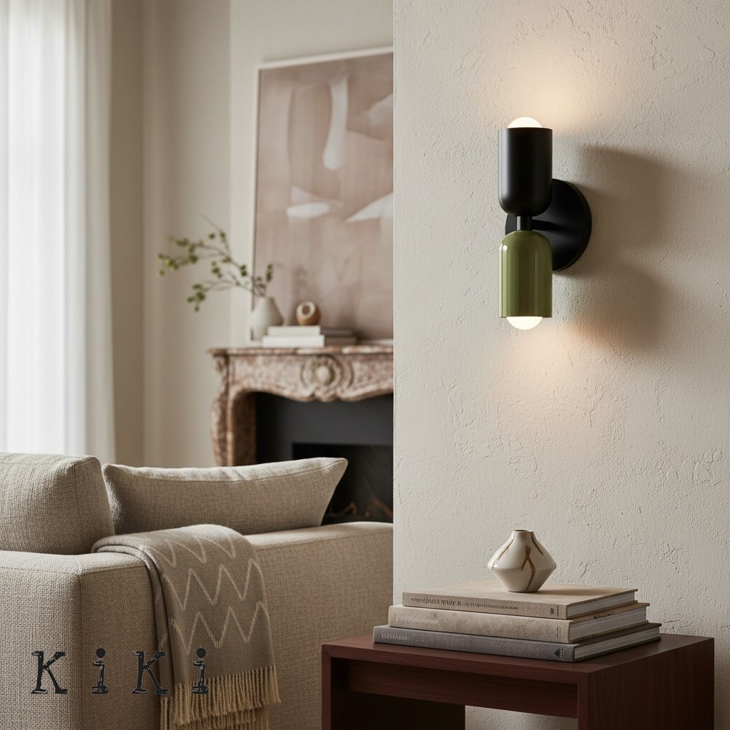 Metal Up Down Wall Sconce - Contemporary Colorful Wall Light for Hallway and Office