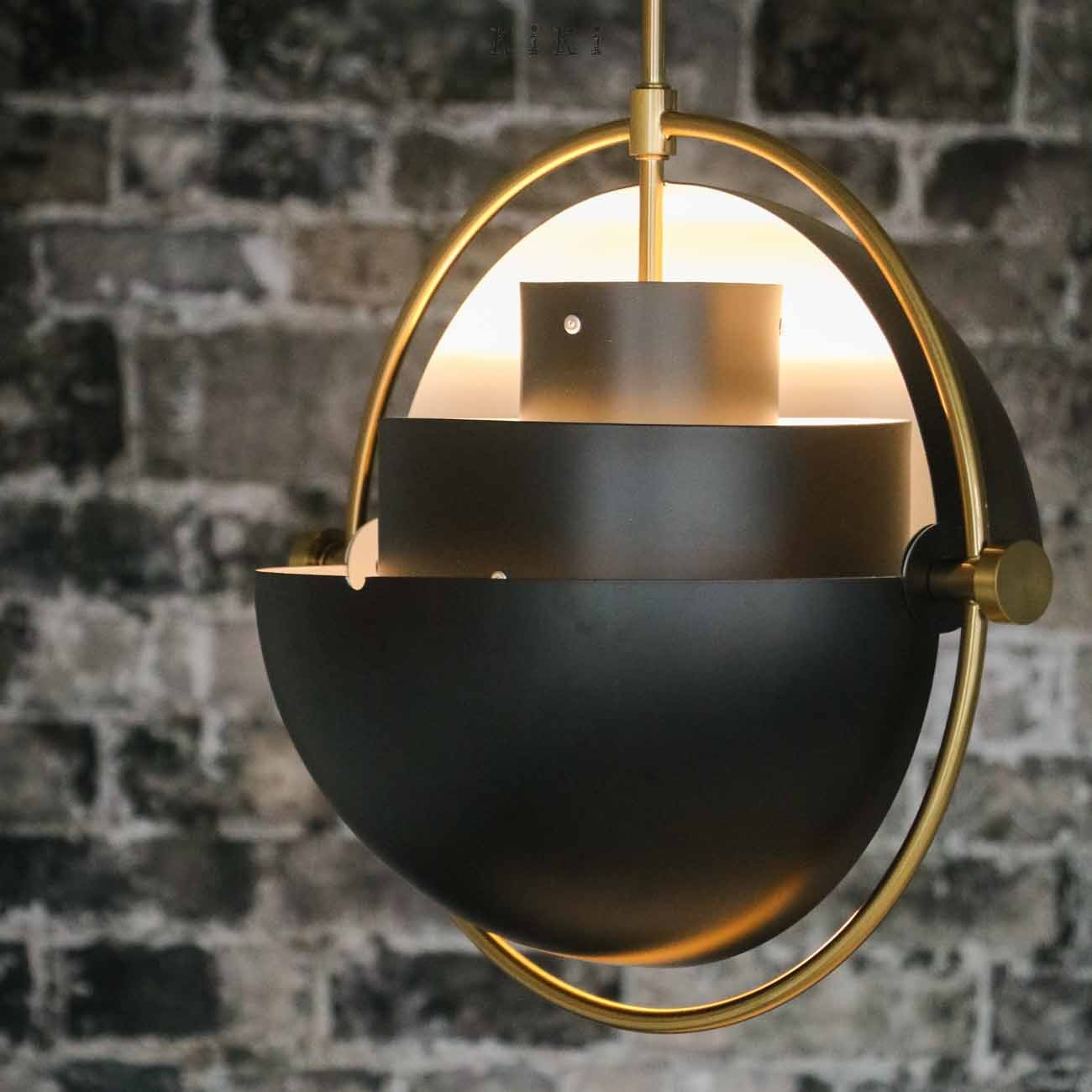 Multi-Lite Pendant Light - Layered Metal Pendant Lamp For Kitchen Island