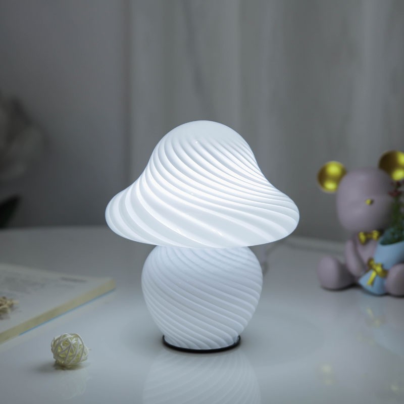Modern Stained Glass Mushroom Night Light KL33