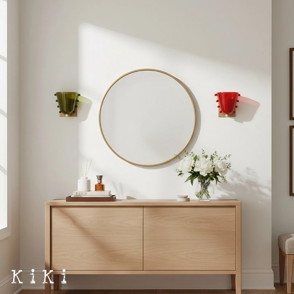 Bellina Decorative Art Glass Wall Lamp - Modern Gemma Wall Sconce for Bedroom and Entryway KL2329