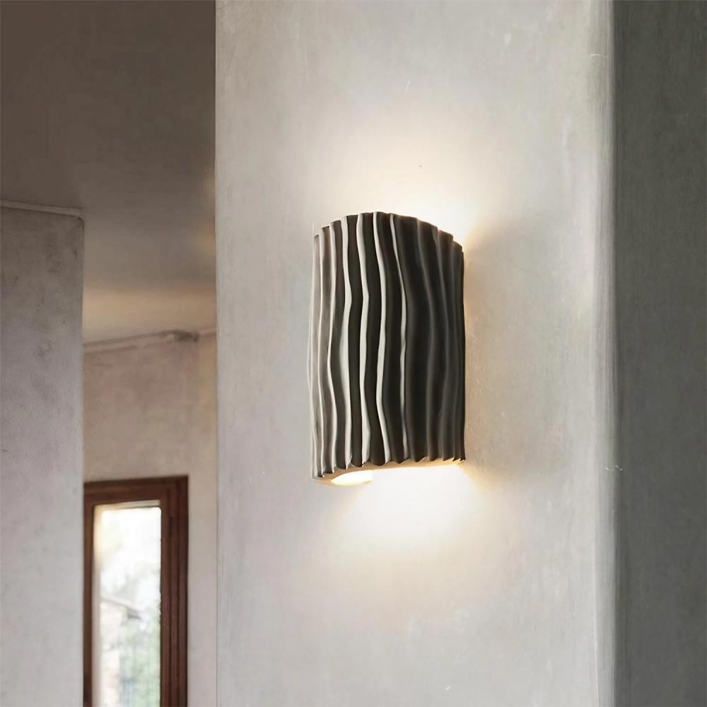 Scandinavian Design Resin Fluted Wall Light KL115