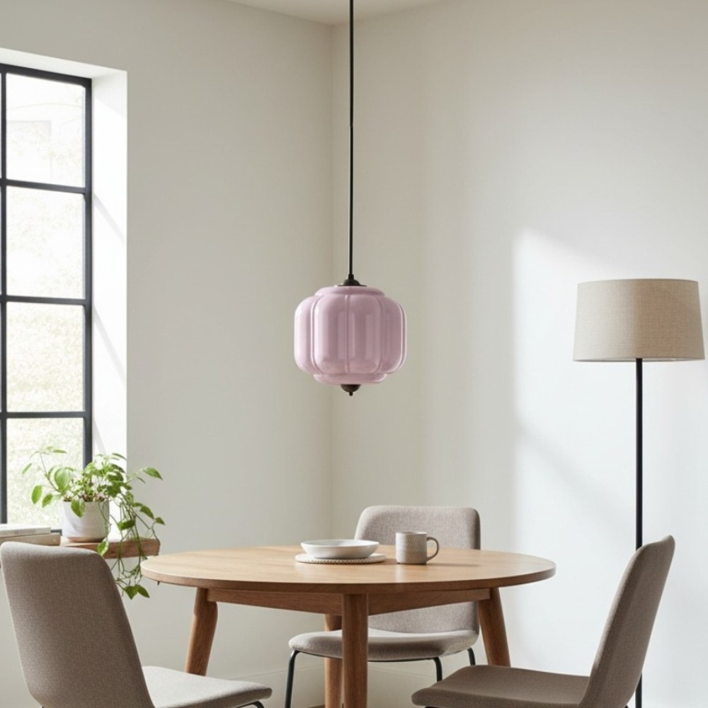 Vintage Eloise Opal Glass Pendant Light KL926