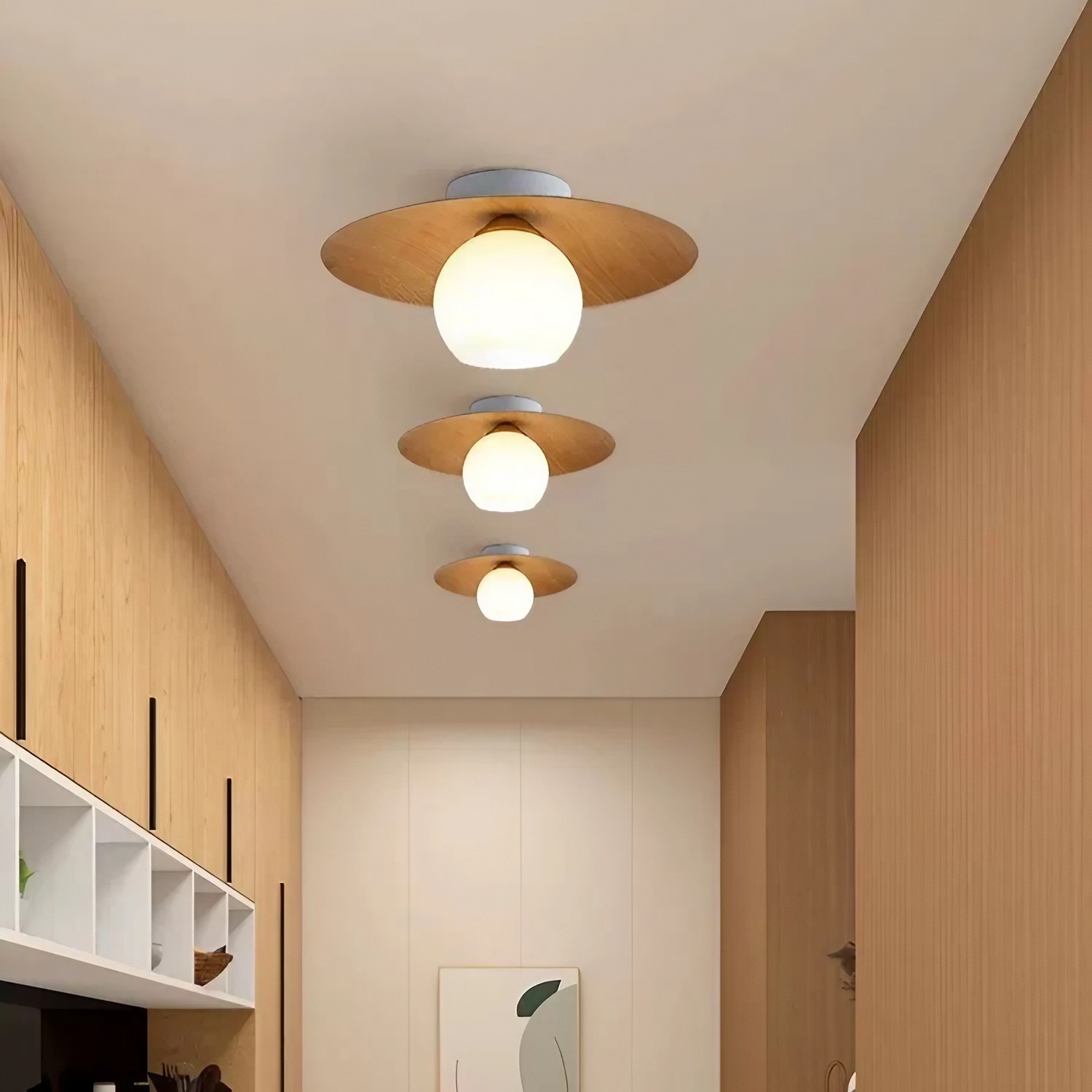 Nordic Ribbed Glass Dome Ceiling Light KL156
