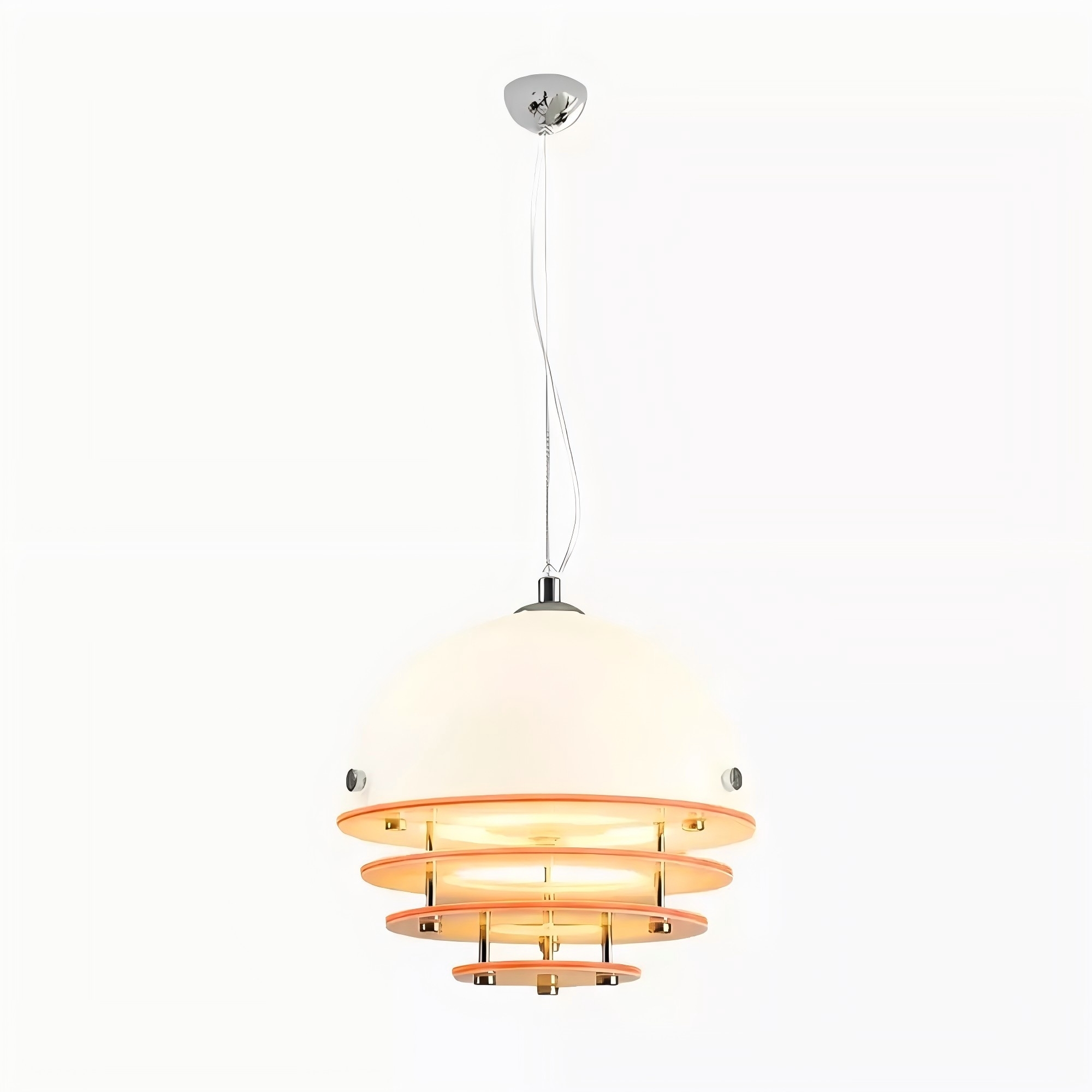 Sunset Pendant Light - Medieval Bauhaus Orange Orb Pendant Light KL880