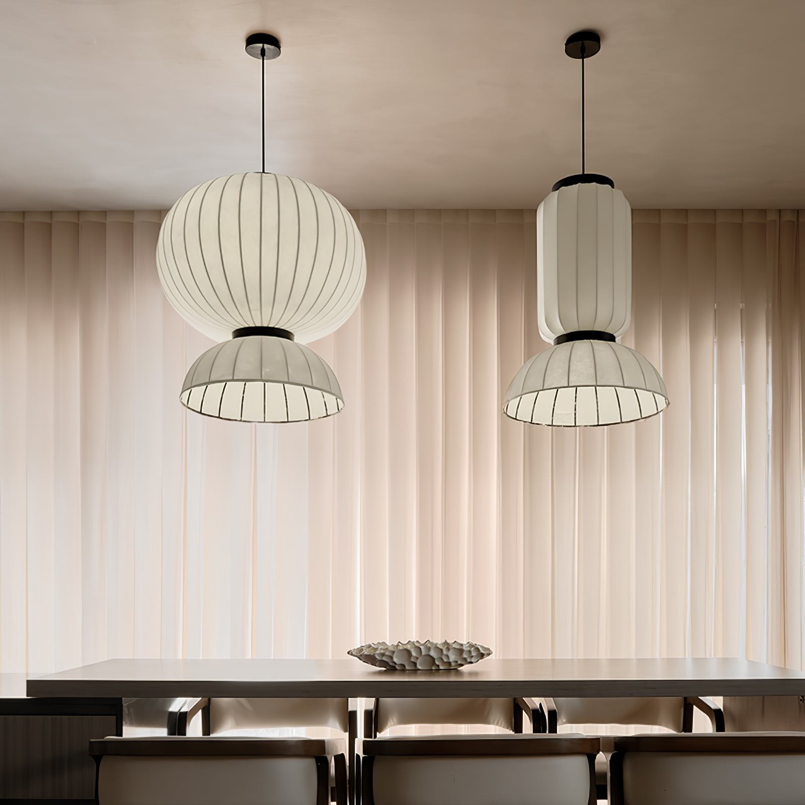 Mulberry Silk Lantern Pendant Light KL516