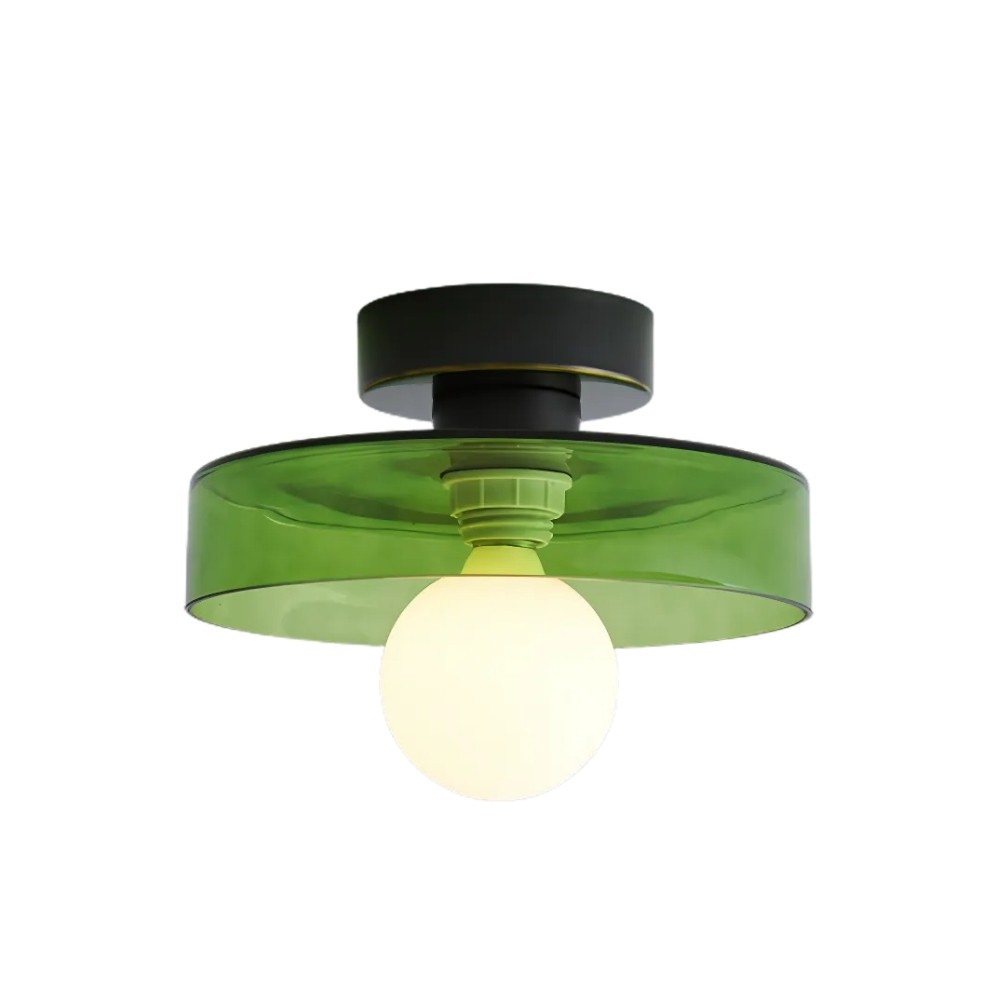 Stained Glass Flush Disc Orb Ceiling Light KL917