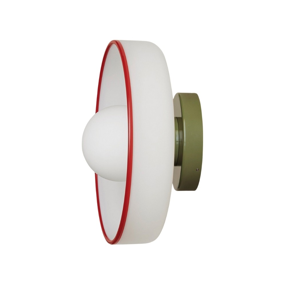 Kalo Round Glass Metal Base Wall Light Ceiling Light- Disc Orb Wall Sconce for Modern Interior KL922
