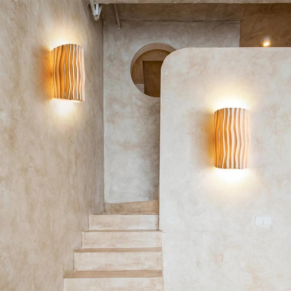 Scandinavian Design Resin Fluted Wall Light KL115