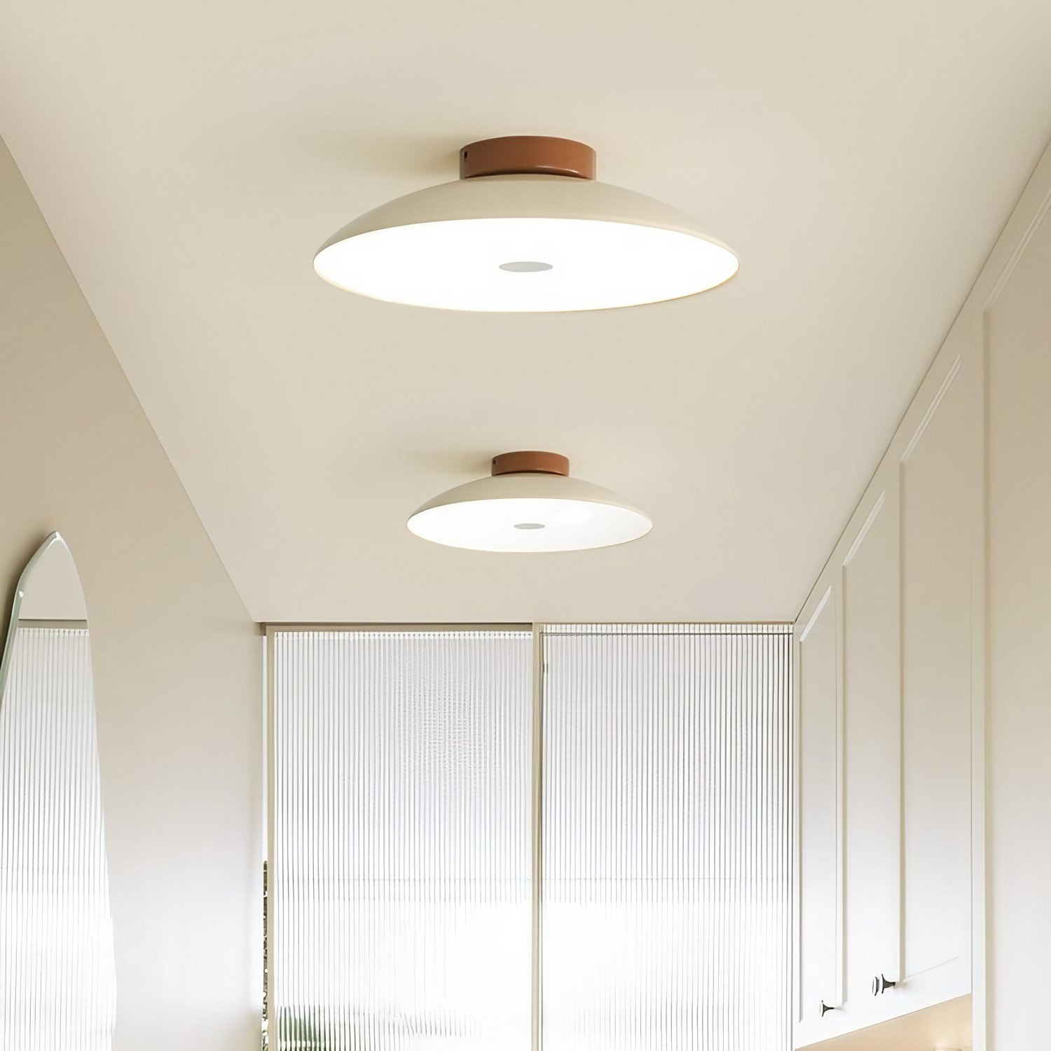 Nordic Cream Led Iron Aisle Ceiling Light KL194