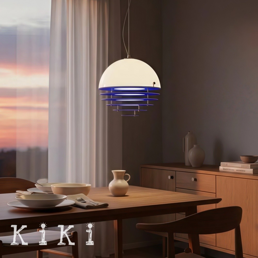 Sunset Pendant Light - Medieval Bauhaus Orange Orb Pendant Light KL880