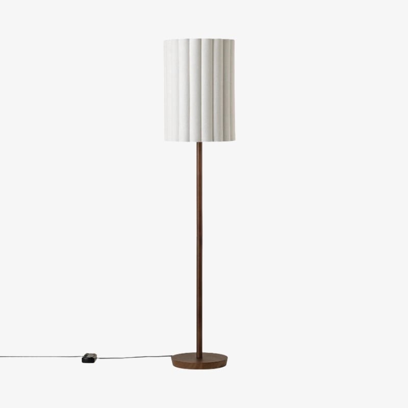 Linbron Fluted Fabric Shade Floor Light - Minimalist Fabric Floor Light for Interior Decor KL1667