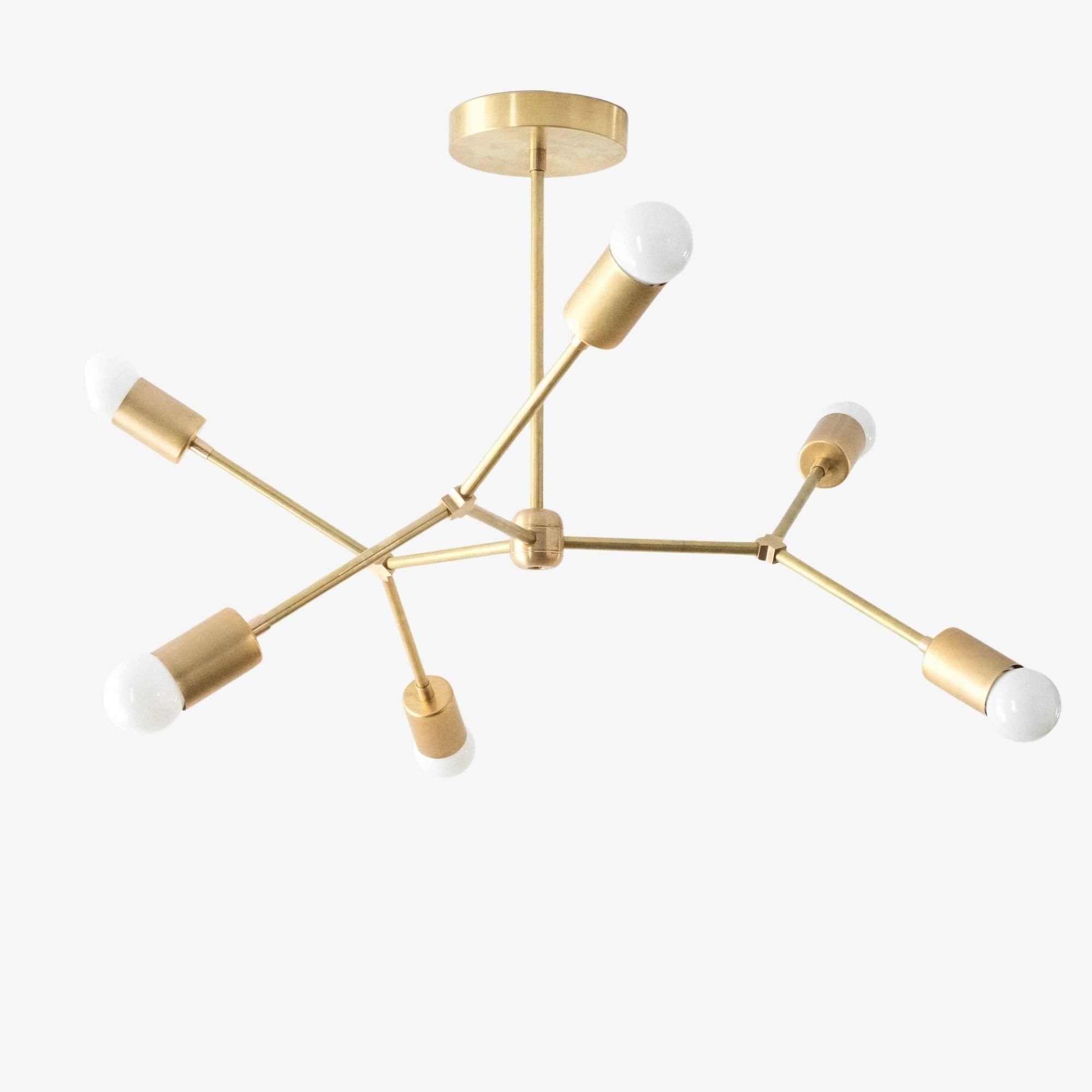 Mobilux Line Industrial Geometric Chandelier - Chrome Nickel Ceiling Light KL1415
