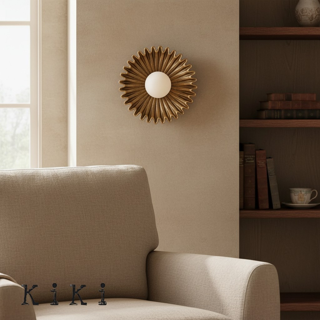 Sculptural Ceramic Wall Sconce – Opal Globe Sconce with Ceramic Finish KL246