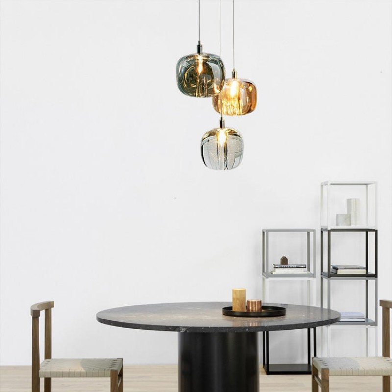 Spherical Glass Shade Chandelier