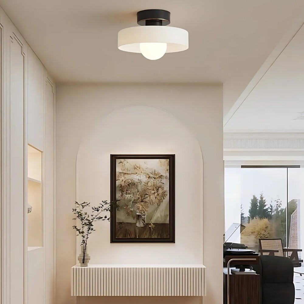 Stained Glass Flush Disc Orb Ceiling Light KL917