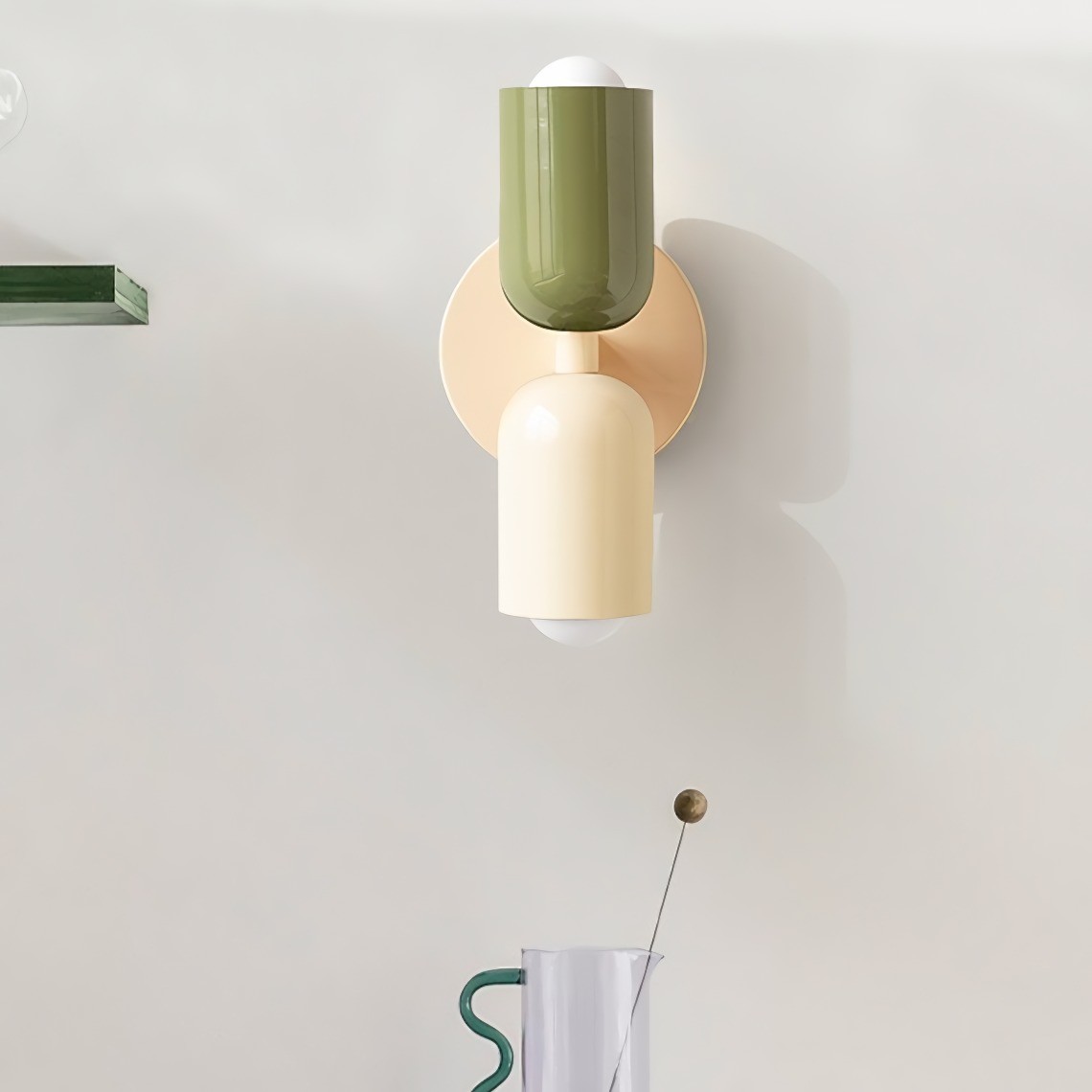 Metal Up Down Wall Sconce - Contemporary Colorful Wall Light for Hallway and Office