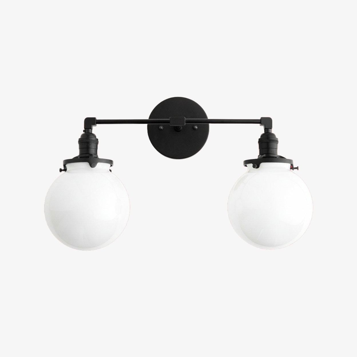 Lumio Globe Glass Globe Vanity Light - Modern Two Light Bathroom Sconce KL1404
