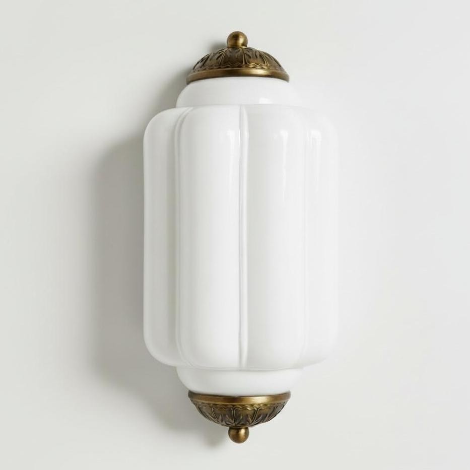 Eloise Long Pumpkin Retro Glass Recessed Wall Lamp KL857