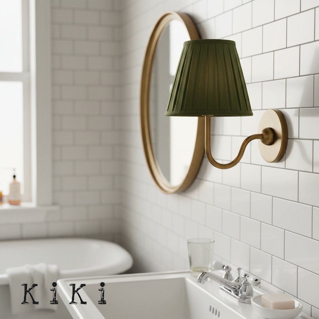 Luvora Vintage Pleated Shade Wall Lamp - Refined Linen Sconce For Bathroom or Corridor KL1272