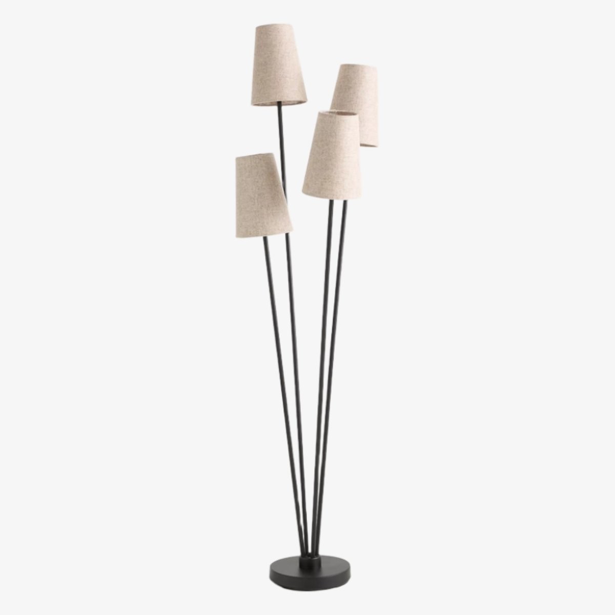 Duova 4 Light Floor Lamp - Fabric Shade Floor Lamp for Reading Corners or Living Spaces KL1649
