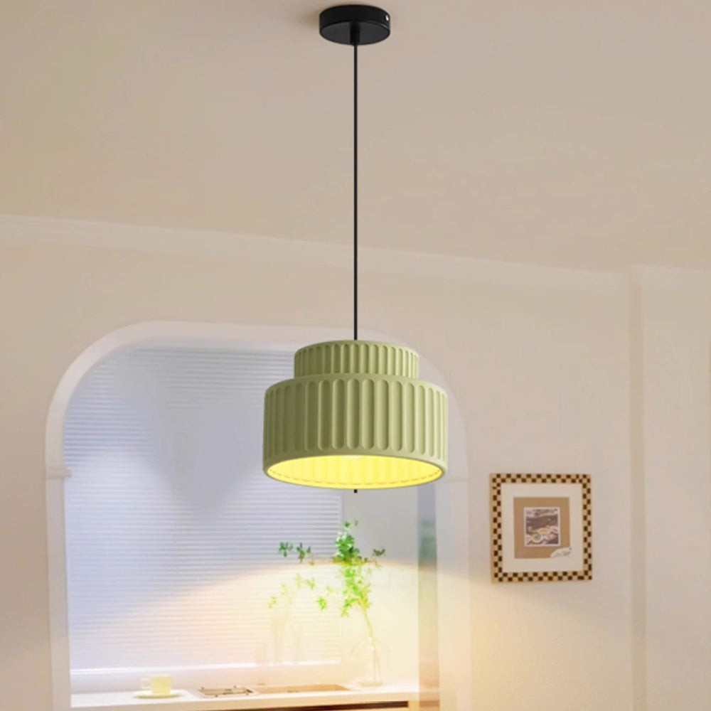 Nordic Cream Style Resin Bowl Pendant Light KL160