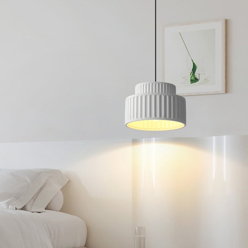 Nordic Cream Style Resin Bowl Pendant Light KL160