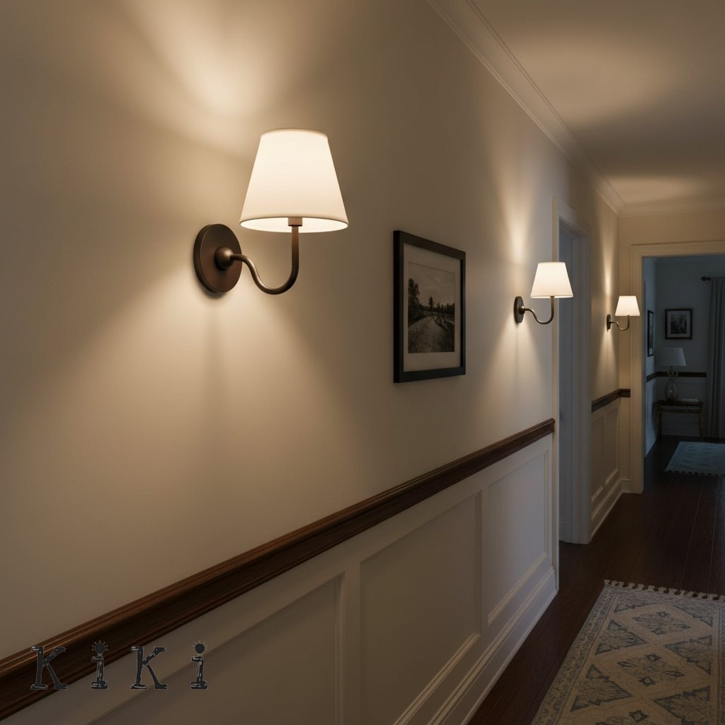 Luvora Vintage Pleated Shade Wall Lamp - Refined Linen Sconce For Bathroom or Corridor KL1272