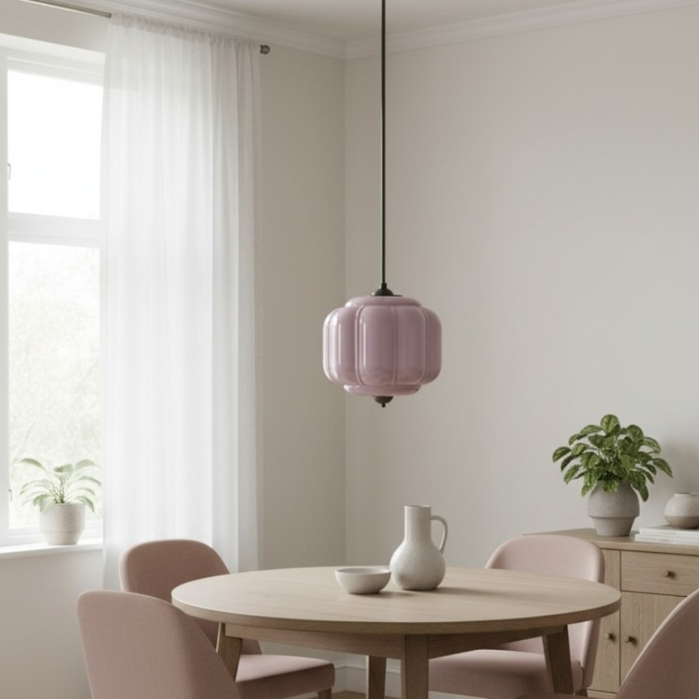 Vintage Eloise Opal Glass Pendant Light KL926