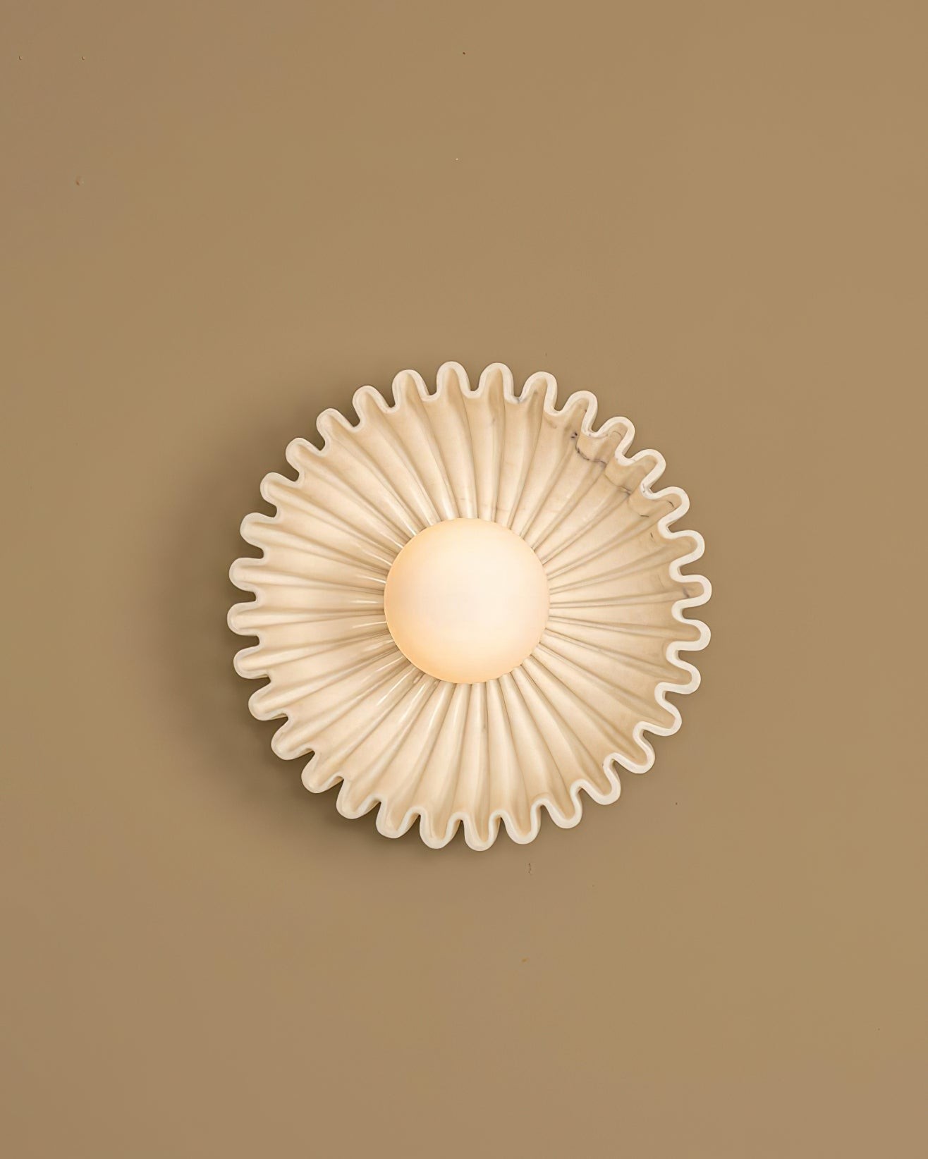 Sculptural Ceramic Wall Sconce – Opal Globe Sconce with Ceramic Finish KL246