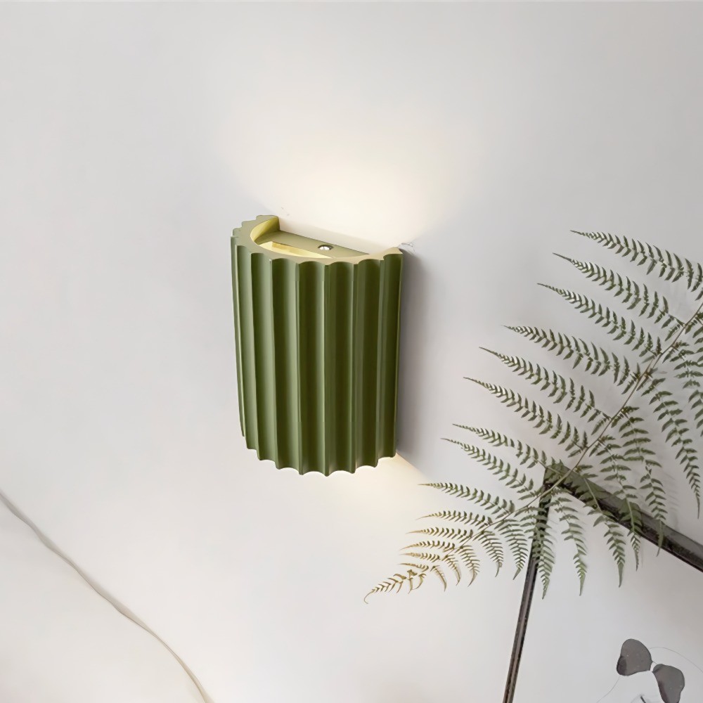 Textured Resin Wall Lamp - Contemporary Style Light for Bedroom or Hallway KL60