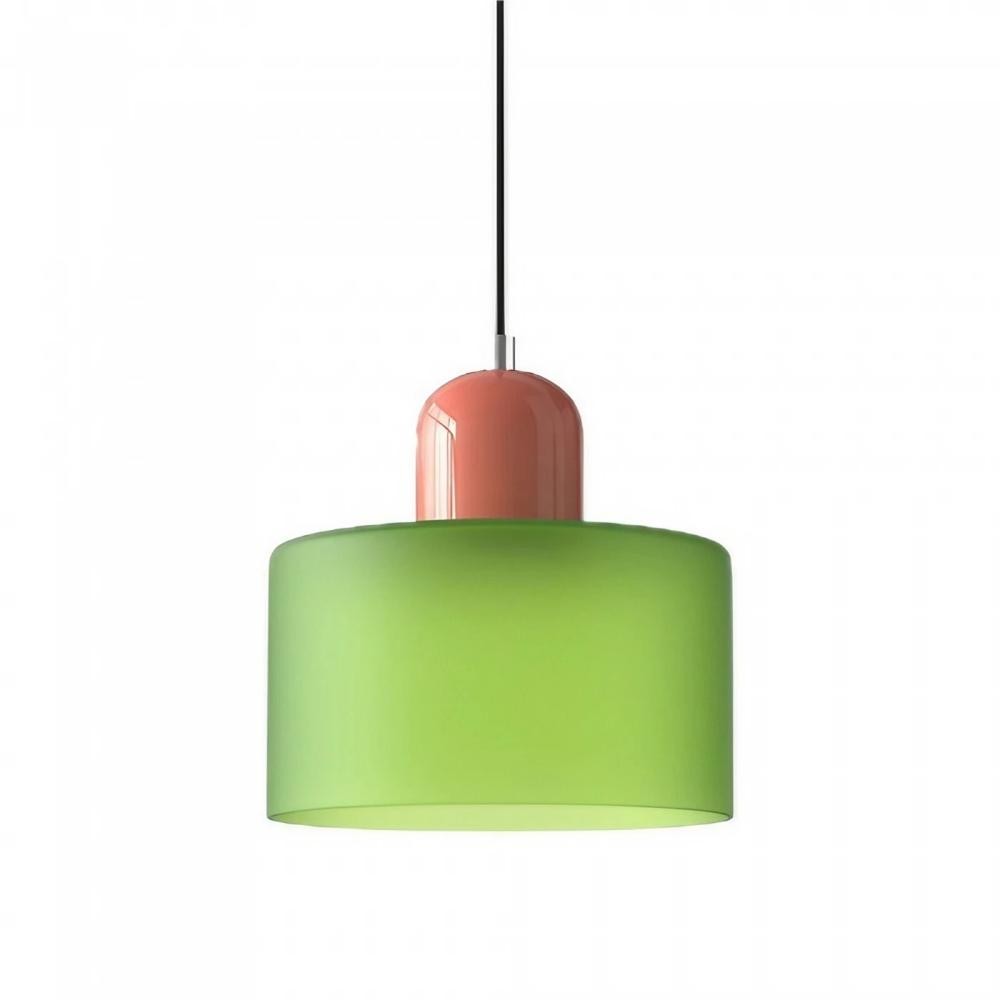 Morandi Cylinder Stained Glass Pendant Light KL17