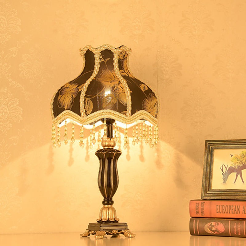 Palace Floral Resin Carved Base Table Lamp KL702
