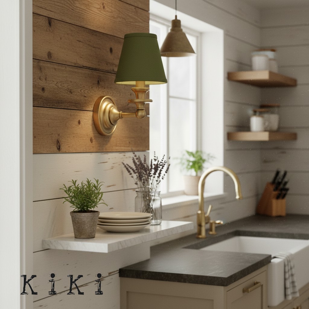Kalvora Classic Sculpted Wall Sconce – Fabric Shade Sconce For Indoor Accent Lighting KL1162
