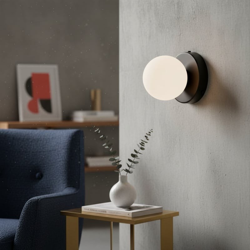 Nuevola Modern Glass Metal Wall Light - Artistic Accent Sconce for Cozy Nooks KL2089