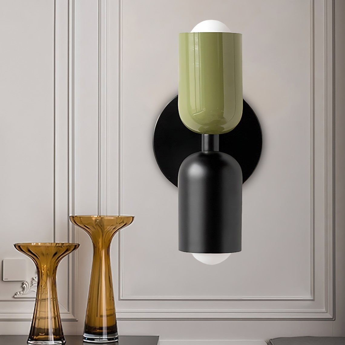 Metal Up Down Wall Sconce - Contemporary Colorful Wall Light for Hallway and Office