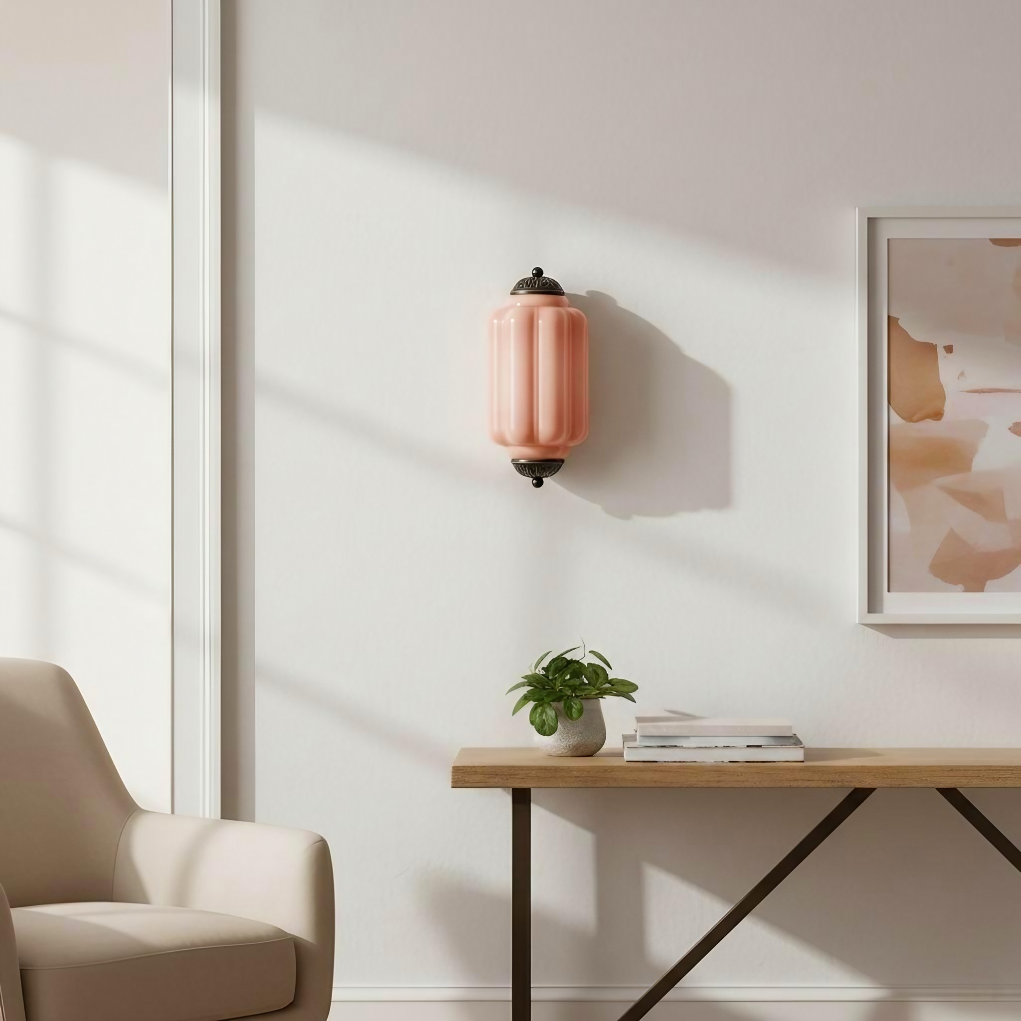 Eloise Long Pumpkin Retro Glass Recessed Wall Lamp KL857