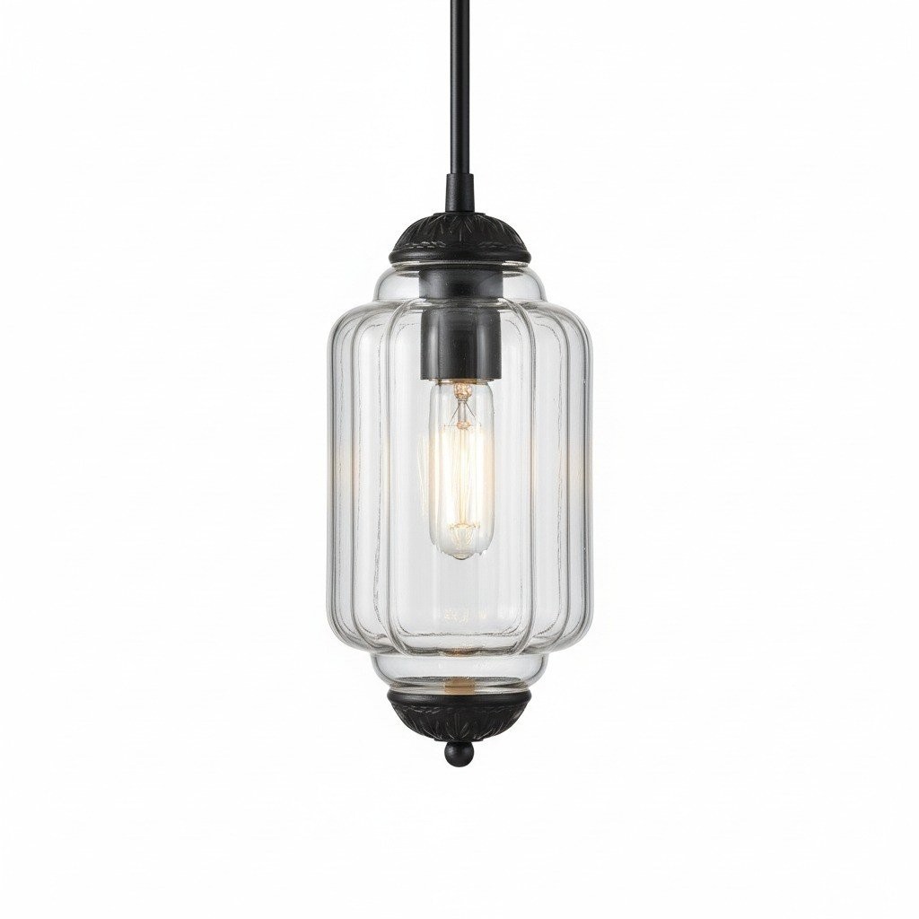 Eloise Vintage Glass Pumpkin Pendant Light - Decorative Lighting for Kitchen KL1453